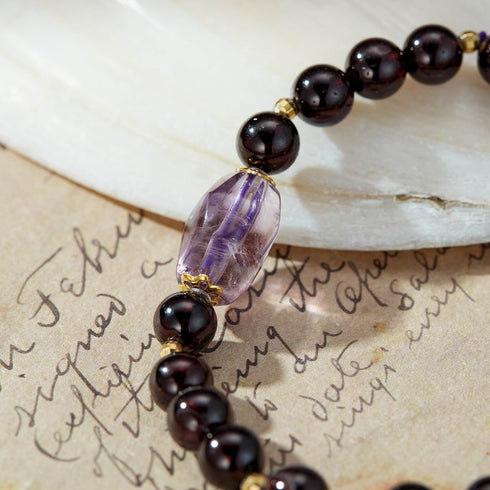 Garnet & Amethyst Energy Bracelet | Vitality & Spiritual Growth