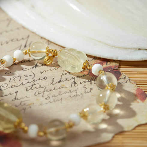 Citrine & Pixiu Prosperity Bracelet | Wealth & Energy