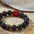 Black Obsidian & Red Agate Tiger Eye Bracelet | Protection & Vitality