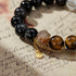 Tiger Eye & Black Obsidian Protection Bracelet | Courage & Grounding