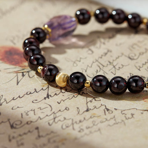 Garnet & Amethyst Energy Bracelet | Vitality & Spiritual Growth