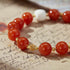 Red Agate & White Shell Spiritual Blessing Bracelet | Vitality & Serenity