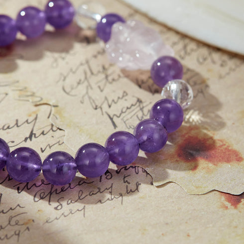 Amethyst & Rose Quartz Bracelet | Love, Serenity & Spiritual Clarity
