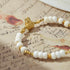White Shell & Gold Bunny Bracelet | Lucky Charm Jewelry