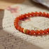 Red Agate & Gold Accent Vitality Bracelet | Energy & Passion