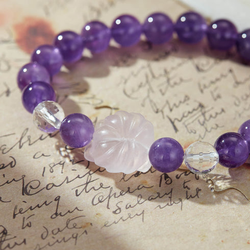 Amethyst & Rose Quartz Bracelet | Love, Serenity & Spiritual Clarity