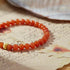 Red Agate & Gold Accent Vitality Bracelet | Energy & Passion