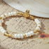 White Shell & Gold Bunny Bracelet | Lucky Charm Jewelry