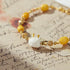 Citrine & White Bunny Charm Bracelet | Prosperity & Luck