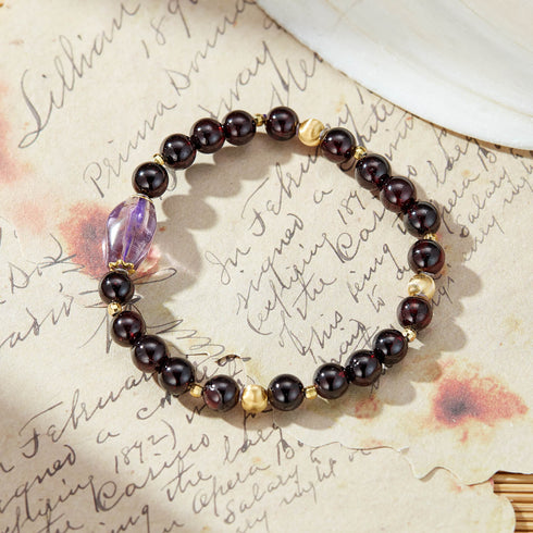 Garnet & Amethyst Energy Bracelet | Vitality & Spiritual Growth