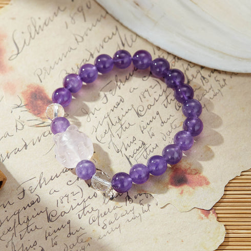 Amethyst & Rose Quartz Bracelet | Love, Serenity & Spiritual Clarity
