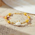 Citrine & White Bunny Charm Bracelet | Prosperity & Luck