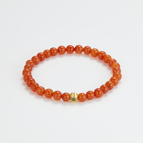Red Agate & Gold Accent Vitality Bracelet | Energy & Passion