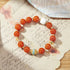 Red Agate & White Shell Spiritual Blessing Bracelet | Vitality & Serenity