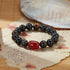 Black Obsidian & Red Agate Tiger Eye Bracelet | Protection & Vitality