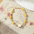 Citrine & White Bunny Charm Bracelet | Prosperity & Luck