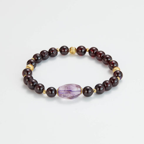 Garnet & Amethyst Energy Bracelet | Vitality & Spiritual Growth