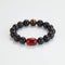 Black Obsidian & Red Agate Tiger Eye Bracelet | Protection & Vitality