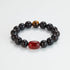 Black Obsidian & Red Agate Tiger Eye Bracelet | Protection & Vitality