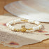 White Shell & Gold Bunny Bracelet | Lucky Charm Jewelry