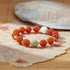 Red Agate & White Shell Spiritual Blessing Bracelet | Vitality & Serenity
