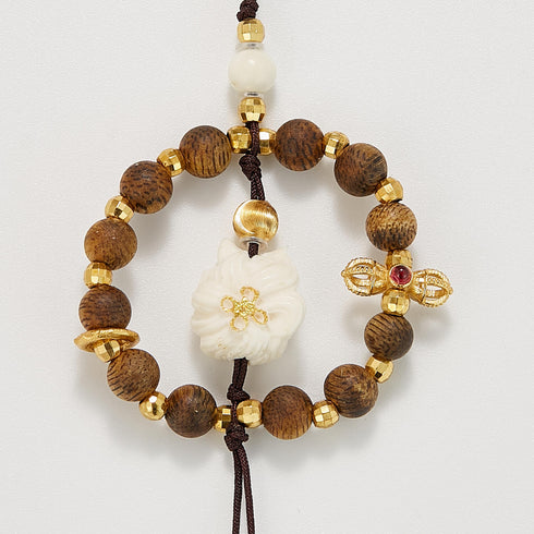 Agarwood & Mammoth Ivory Fox Phone Charm | Energy & Serenity