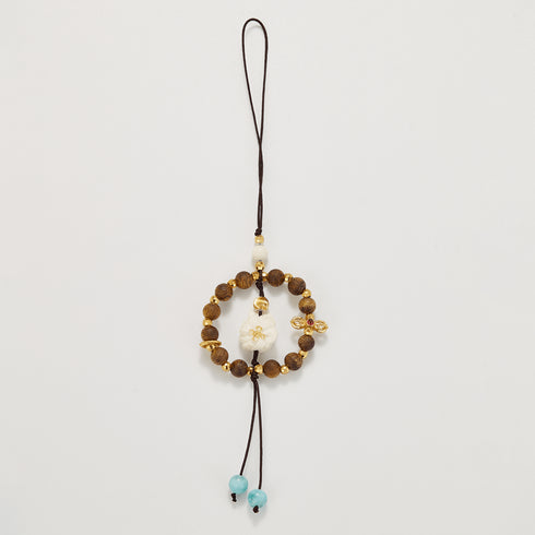 Agarwood & Mammoth Ivory Fox Phone Charm | Energy & Serenity