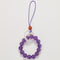 Amethyst & White Jade Circle Phone Charm | Energy & Serenity