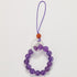 Amethyst & White Jade Circle Phone Charm | Energy & Serenity