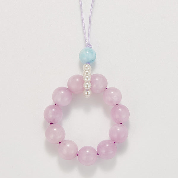 Rose Quartz & Amazonite Phone Charm | Love + Serenity