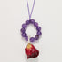 Natural Amethyst & Preserved Flower Phone Charm | Love & Serenity