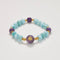 Larimar & Purple Gem Sunburst Bracelet | Energy & Serenity