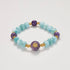 Larimar & Purple Gem Sunburst Bracelet | Energy & Serenity