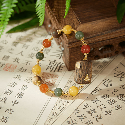 Multi - Gemstone & Wood Spiritual Bracelet | Energy & Serenity