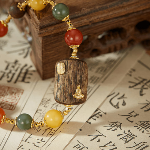 Multi - Gemstone & Wood Spiritual Bracelet | Energy & Serenity