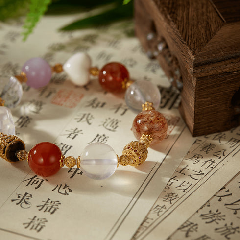 Mixed Gemstone & Gold - Accent Energy Bracelet | Healing & Prosperity