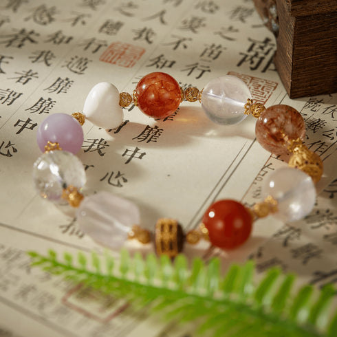 Mixed Gemstone & Gold - Accent Energy Bracelet | Healing & Prosperity
