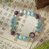 Larimar & Purple Gem Sunburst Bracelet | Energy & Serenity