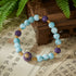 Larimar & Purple Gem Sunburst Bracelet | Energy & Serenity