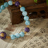 Larimar & Purple Gem Sunburst Bracelet | Energy & Serenity