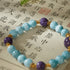 Larimar & Purple Gem Sunburst Bracelet | Energy & Serenity