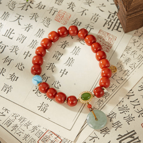 Red Agate & Jade Prosperity Bracelet | Energy & Healing