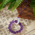Amethyst & White Jade Circle Phone Charm | Energy & Serenity