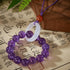 Amethyst & White Jade Circle Phone Charm | Energy & Serenity
