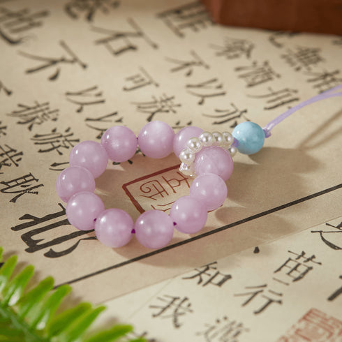 Rose Quartz & Amazonite Phone Charm | Love + Serenity