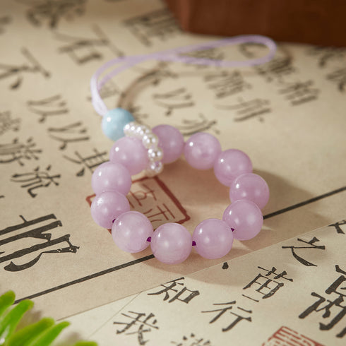 Rose Quartz & Amazonite Phone Charm | Love + Serenity