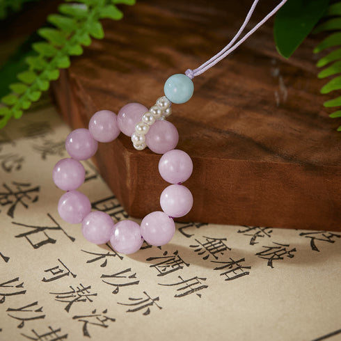 Rose Quartz & Amazonite Phone Charm | Love + Serenity