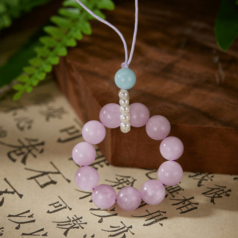 Rose Quartz & Amazonite Phone Charm | Love + Serenity
