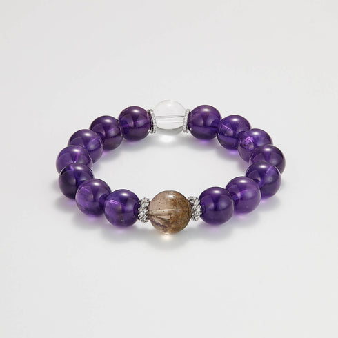 Amethyst & Phantom Quartz Serenity Bracelet | Healing & Prosperity