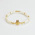 White Shell & Gold Bunny Bracelet | Lucky Charm Jewelry